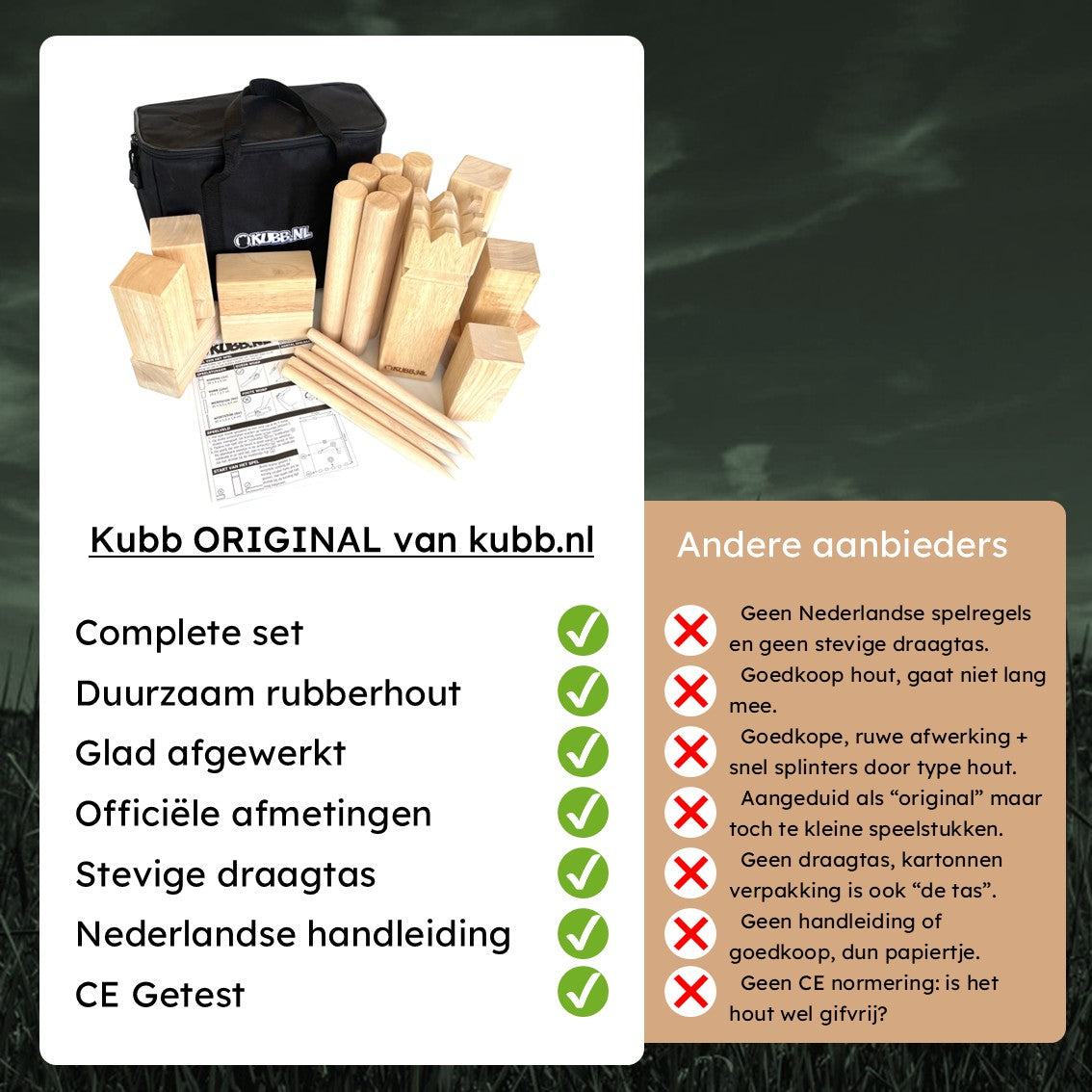 Kubb Original - Wedstrijdset