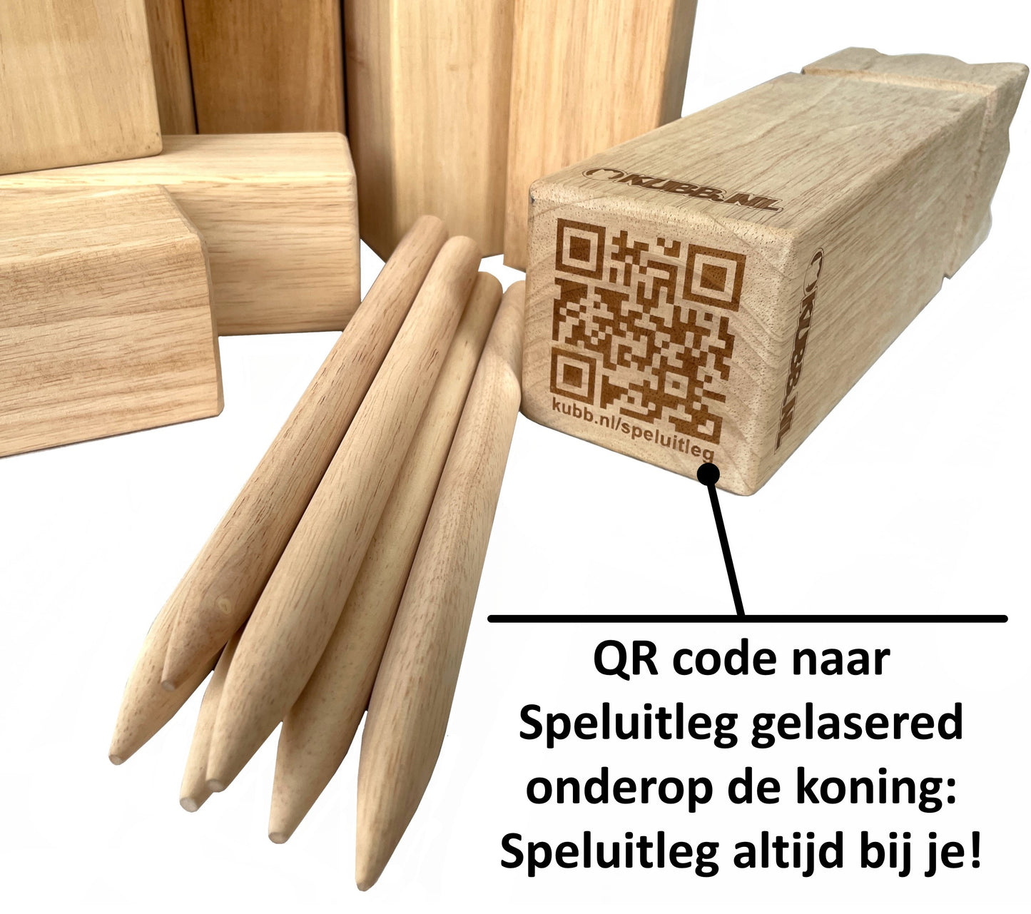 Kubb Das Original | Kubb.nl | Officiële Rubberhouten Kubb-Set